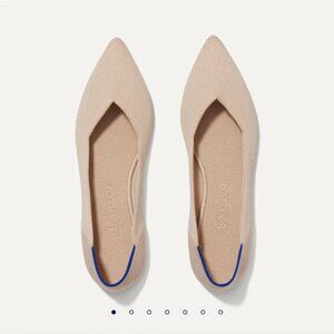 Rothy's Point flats in Ecru, size 8.5